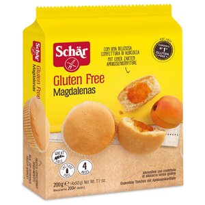 Мини-кекс Schar Magdalenas с абрикосовым джемом без глютена (4 шт.) (фото modal nav 1)