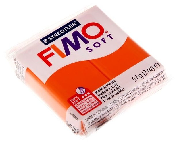 Полимерная глина FIMO Soft запекаемая мандарин (8020-42) (фото modal 1)