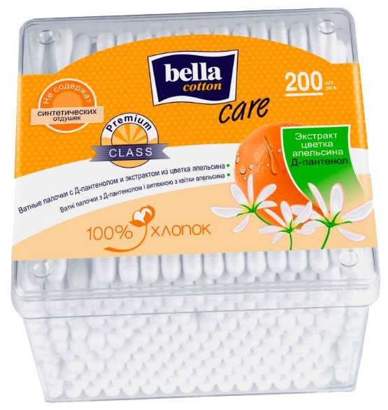 Ватные палочки Bella Cotton Care с Д-пантенолом и экстрактом из цветка апельсина (фото modal 3)