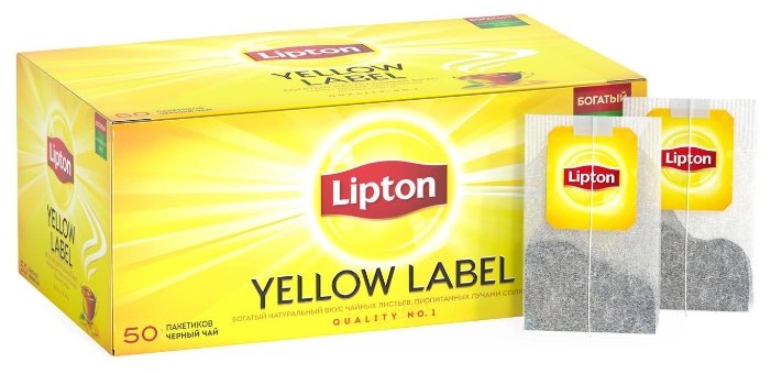 Чай черный Lipton Yellow label в пакетиках (фото modal 15)
