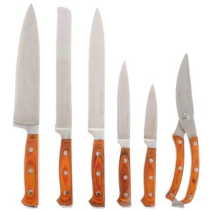 Набор MAYER & BOCH 5 ножей и ножницы с подставкой 23623 (фото modal nav 3)