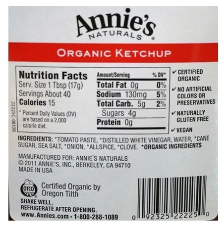 Кетчуп Annie's Organic (фото modal 2)