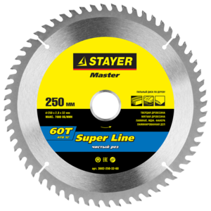 Пильный диск STAYER Super Line 3682-250-32-60 250х32 мм (фото modal nav 1)