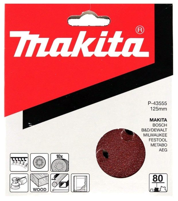 Шлифовальный круг Makita P-43555 125 мм 10 шт (фото modal 2)