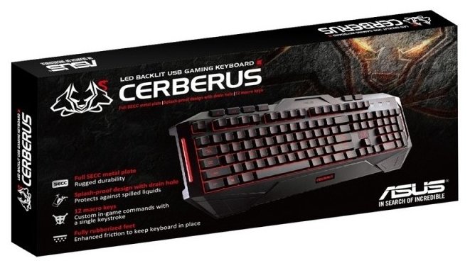 Клавиатура ASUS Cerberus MKII Keyboard Black USB (фото modal 6)