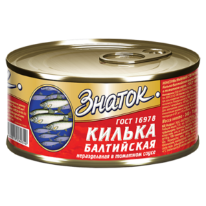 Знаток Килька балтийская неразделенная в томатном соусе, 240 г (фото modal nav 1)