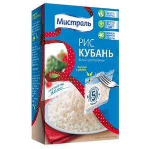 Рис Мистраль Кубань белый круглозерный 400 г (фото modal nav 1)