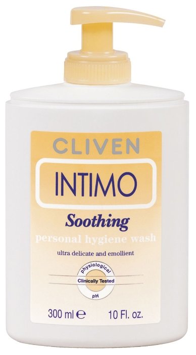 Cliven Жидкое мыло для интимной гигиены Cliven Intimo успокаивающее сверхнежное, 300 мл (фото modal 1)