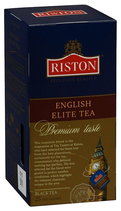 Чай черный Riston English Elite Tea ароматизированный в пакетиках (фото modal 2)