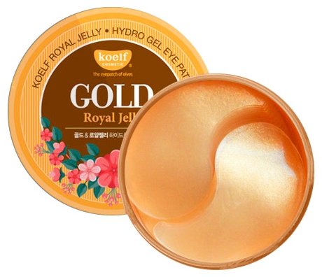 Koelf Гидрогелевые патчи для век с частицами коллоидного золота и маточным молочком Hydro gel gold & royal jelly eye patch (фото modal 1)