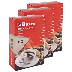 Одноразовые фильтры для капельной кофеварки Filtero Classic Размер 2 (фото modal nav 3)