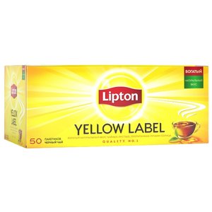 Чай черный Lipton Yellow label в пакетиках (фото modal nav 12)
