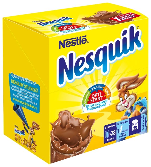 Nesquik Opti-start Какао-напиток растворимый, коробка (фото modal 1)