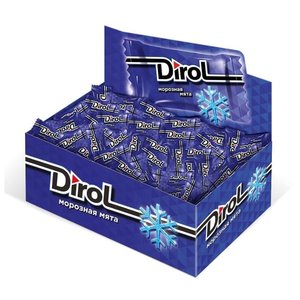 Жевательная резинка Dirol Cadbury Морозная мята, без сахара 100 шт (фото modal nav 2)
