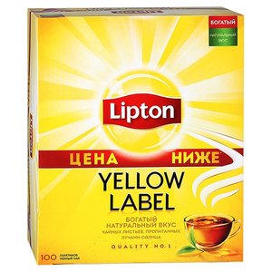 Чай черный Lipton Yellow label в пакетиках (фото modal nav 1)