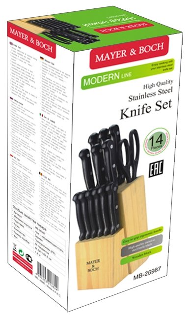 Набор MAYER & BOCH 12 ножей и ножницы с подставкой 26987 (фото modal 4)