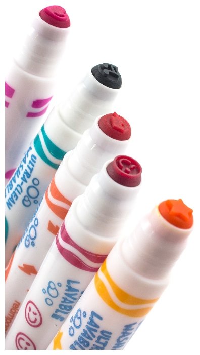 Crayola Набор смываемых фломастеров-штампов 58-8129 (8 шт.) (фото modal 2)