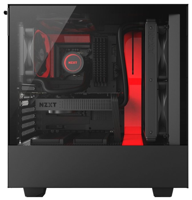 Компьютерный корпус NZXT H500 Black/red (фото modal 5)