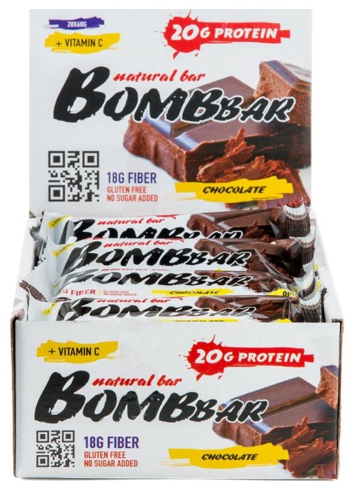 BombBar протеиновый батончик Natural Bar + Vitamin C (60 г)(20 шт.) (фото modal 22)