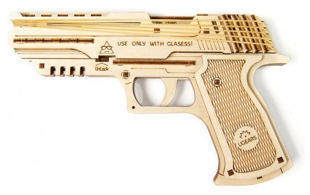 Сборная модель UGEARS Пистолет Вольф-01,, (фото modal 2)