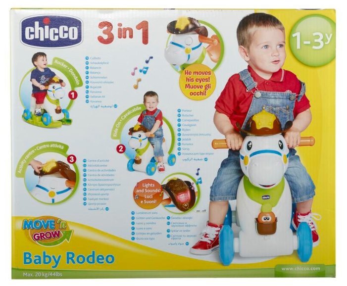 Каталка-качалка Chicco Baby Rodeo (79070) со звуковыми эффектами (фото modal 6)