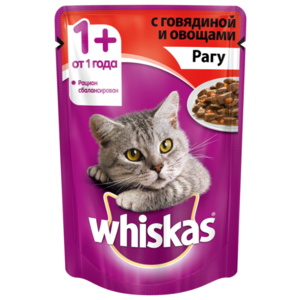 Корм для кошек Whiskas Рагу с говядиной и овощами для взрослых кошек (фото modal nav 3)