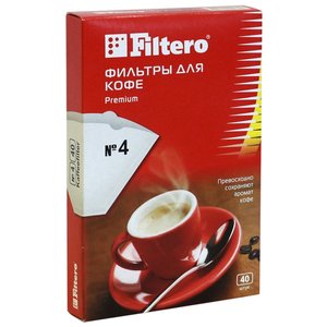 Одноразовые фильтры для капельной кофеварки Filtero Premium Размер 4 (фото modal nav 1)