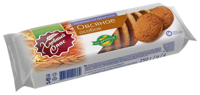 Печенье Хлебный Спас овсяное Особое на фруктозе, 250 г (фото modal 1)