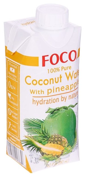 Вода кокосовая FOCO с соком ананаса (фото modal 2)