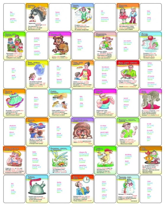 Набор карточек Лерман Шпаргалки для мамы. Английский язык. 3-12 лет 8.8x6.3 см 50 шт. (фото modal 5)