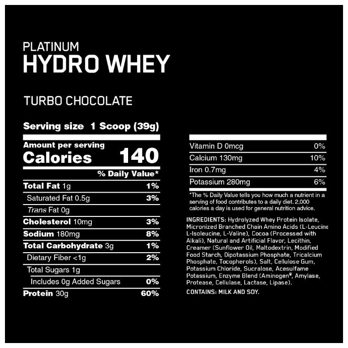 Протеин Optimum Nutrition Platinum Hydro Whey (795 г) (фото modal 4)