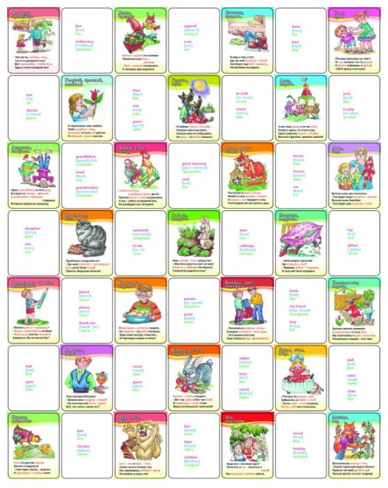 Набор карточек Лерман Шпаргалки для мамы. Английский язык. 3-12 лет 8.8x6.3 см 50 шт. (фото modal 4)