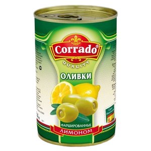Corrado Оливки фаршированные лимоном в рассоле, жестяная банка 300 г (фото modal nav 1)