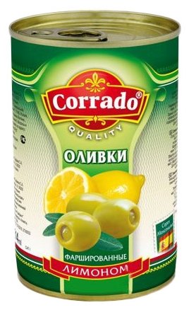 Corrado Оливки фаршированные лимоном в рассоле, жестяная банка 300 г (фото modal 1)