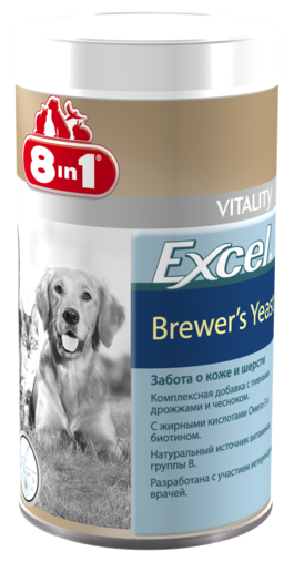Добавка в корм 8 In 1 Excel Brewer’s Yeast для кошек и собак, (фото modal 3)