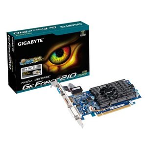 Видеокарта GIGABYTE GeForce 210 590MHz PCI-E 2.0 1024MB 1200MHz 64 bit DVI HDMI HDCP rev.1.0 (фото modal nav 1)