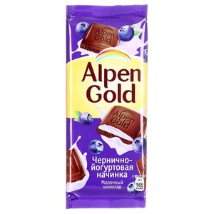 Шоколад Alpen Gold молочный с чернично-йогуртовой начинкой (фото modal nav 2)