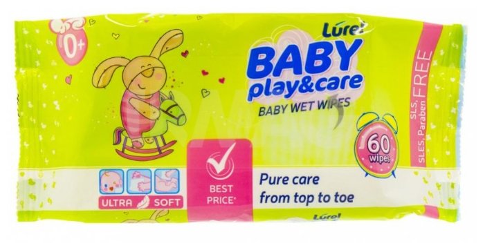 Влажные салфетки Lure Baby Play&Care (фото modal 2)
