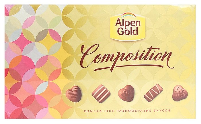 Набор конфет Alpen Gold Composition 5 вкусов 78 г (фото modal 2)