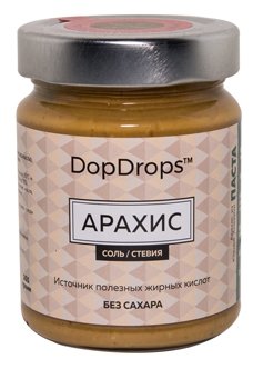 DopDrops Паста ореховая Арахис (морская соль, стевия) стекло (фото modal 1)