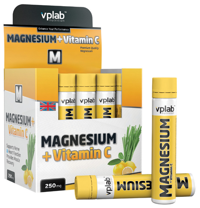 Минерально-витаминный комплекс VP Laboratory Magnesium + Vitamin C (20 ампул х 25 мл) (фото modal 1)