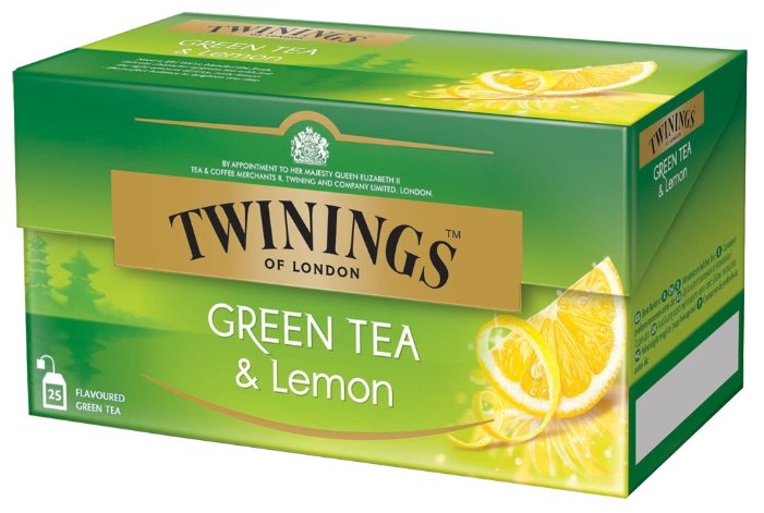 Чай зеленый Twinings Green tea & Lemon ароматизированный в пакетиках (фото modal 4)