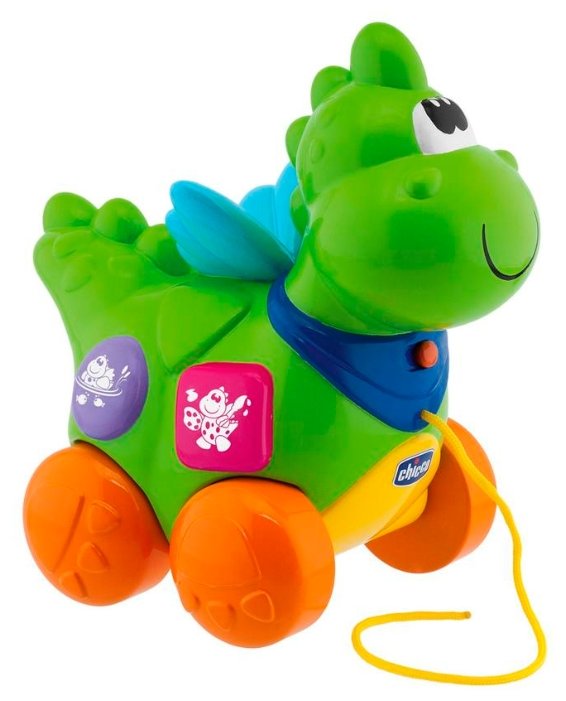 Каталка-игрушка Chicco Говорящий дракон (69033) со звуковыми эффектами (фото modal 2)