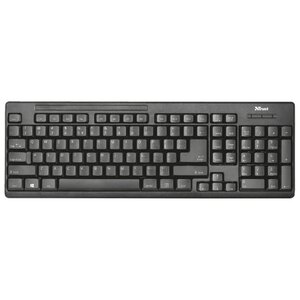 Клавиатура и мышь Trust Ziva Wireless Keyboard with mouse Black USB (фото modal nav 1)