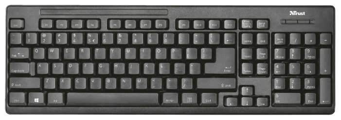 Клавиатура и мышь Trust Ziva Wireless Keyboard with mouse Black USB (фото modal 1)