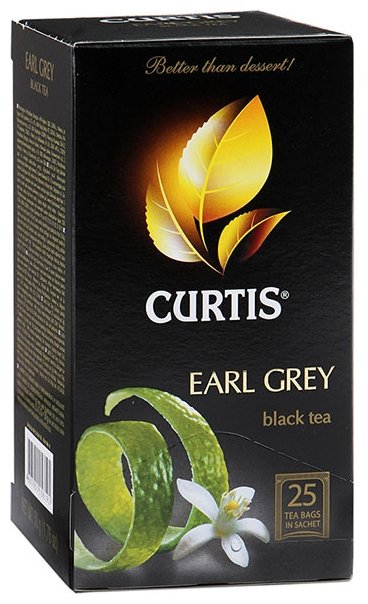 Чай черный Curtis Earl Grey ароматизированный в пакетиках (фото modal 1)