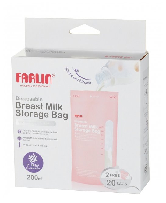 Farlin Пакеты для хранения грудного молока 200 мл (фото modal 1)