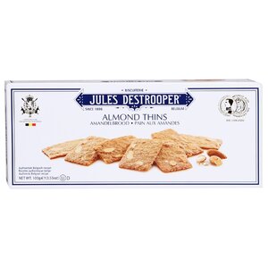 Печенье Jules Destrooper тонкое с кусочками миндаля, 100 г (фото modal nav 1)