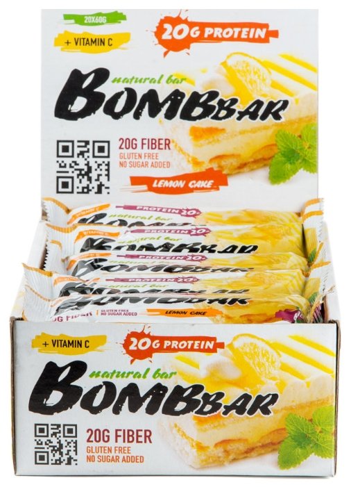 BombBar протеиновый батончик Natural Bar + Vitamin C (60 г)(20 шт.) (фото modal 39)