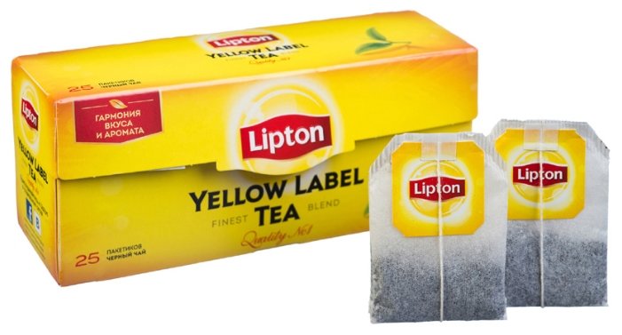Чай черный Lipton Yellow label в пакетиках (фото modal 9)